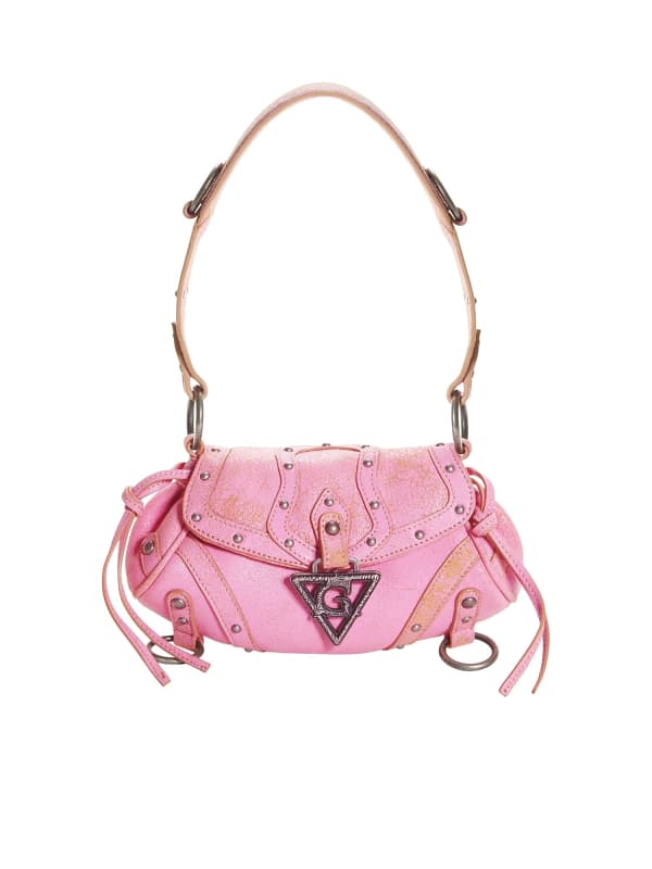 GUESS Mini Sac D'épaule En Cuir Véritable