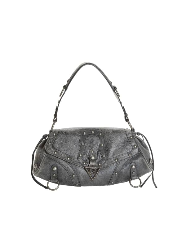 GUESS Mini Sac D'épaule En Cuir Véritable