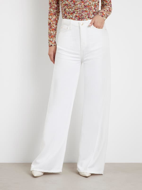 Guess High Rise Wide Leg Denim Pant