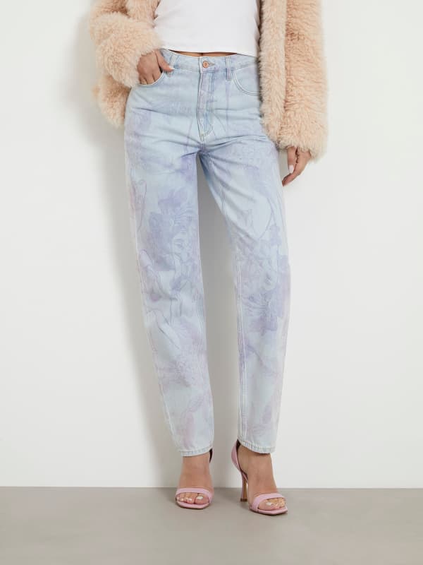 GUESS Mom Jeans Met Print