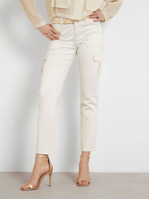 GUESS Pantalon Cargo Taille Moyenne