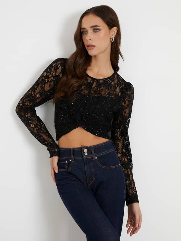 GUESS Crop Top In Pizzo