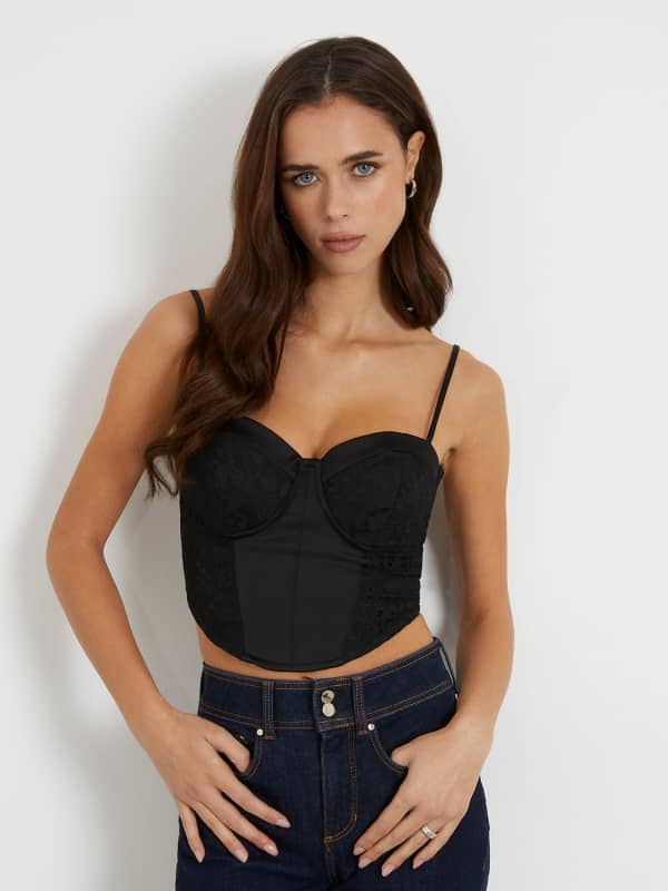 GUESS Top Bustier Con Encaje