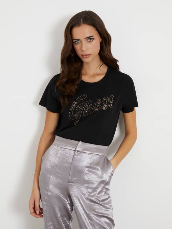 GUESS T-Shirt Met Logo Op De Voorkant