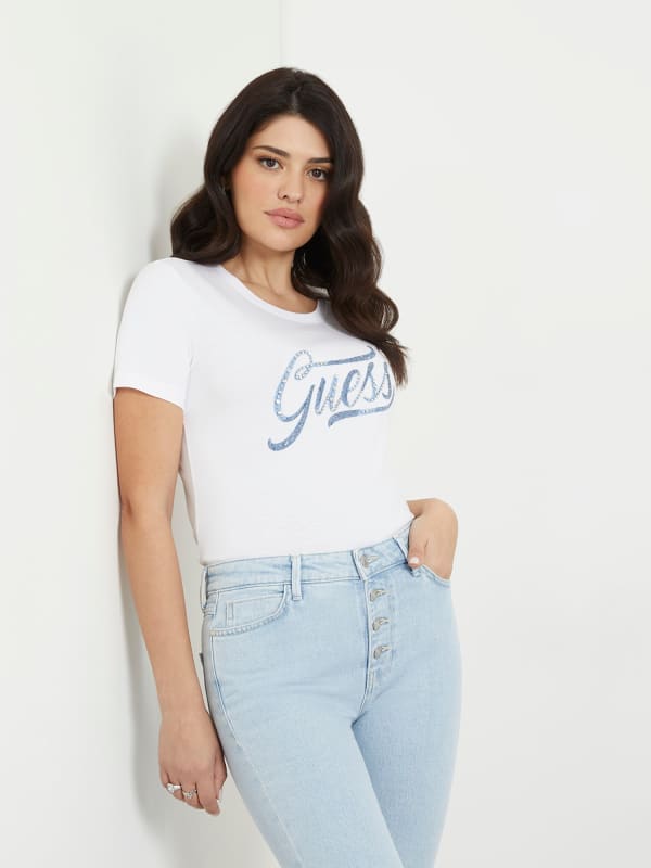 GUESS T-Shirt Met Geborduurd Logo