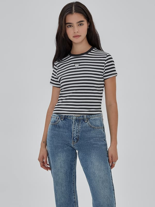 Guess Originals Striped Stretch T-Shirt