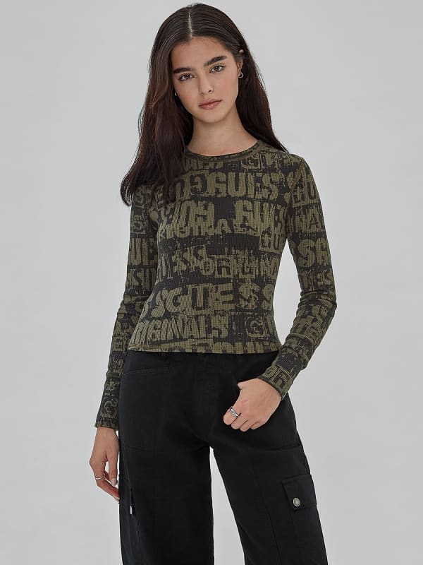 GUESS Top Met All-Over Print