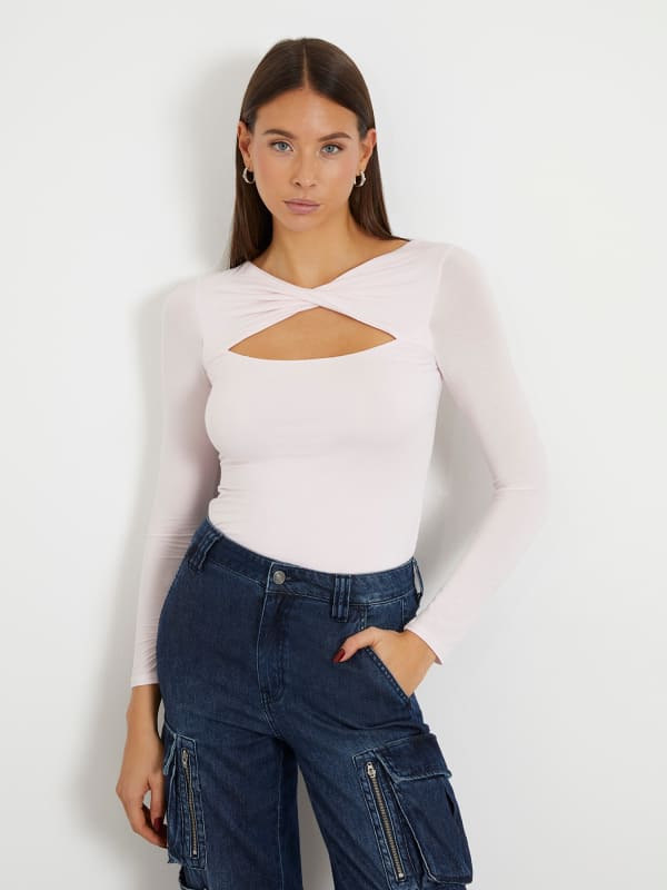 GUESS Top Met Cut-Out In De Voorkant.