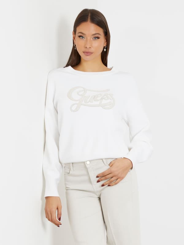 GUESS Pullover Mit Frontlogo