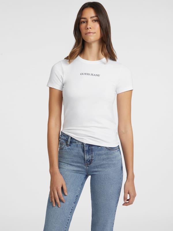 GUESS T-Shirt Slim Imprimé Logo