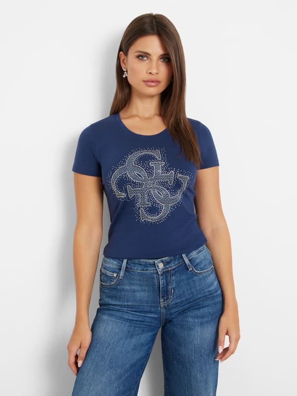 GUESS Camiseta Elástica Con Logotipo Frontal