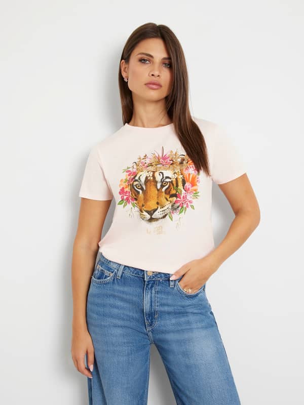 GUESS T-Shirt Imprimé Frontal