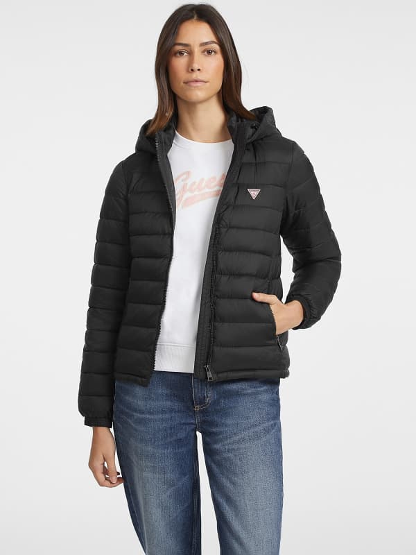 GUESS Nylon Hooded Puffer Jacket