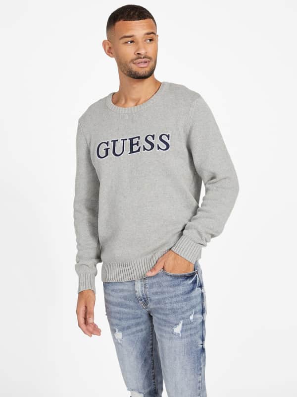 GUESS Sweater Met Geborduurd Logo Op De Voorkant