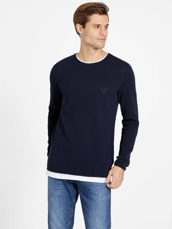 GUESS Sweater Driehoek Logo Voorkant