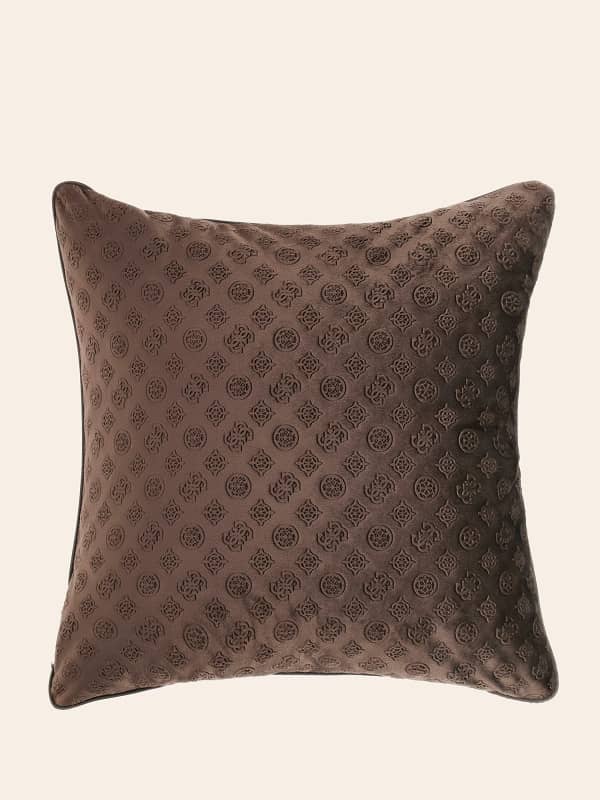 GUESS Coussin Carré Velours Logo 4G