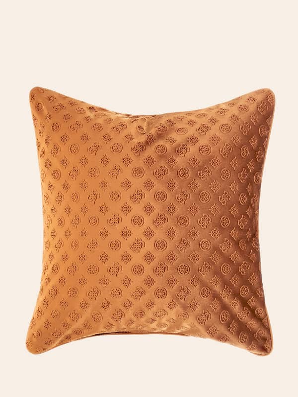 GUESS Coussin Carré Velours Logo 4G