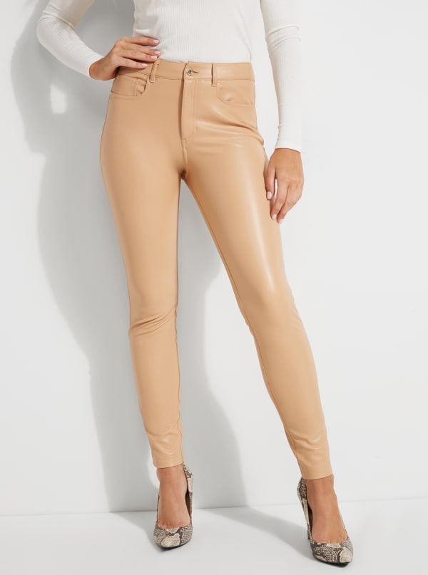 guess faux leather pants