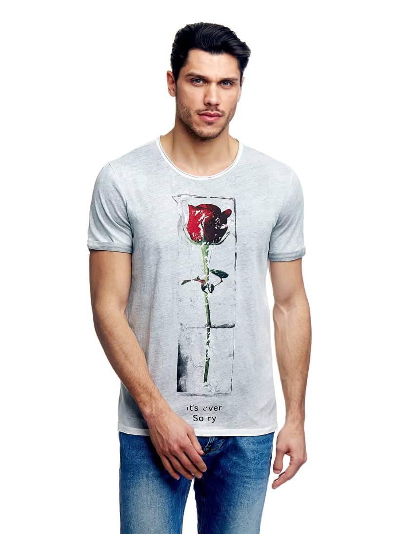 guess rose t shirt