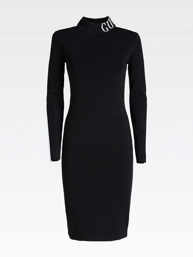 Logo Dress With Contrasting Band Guess Eu