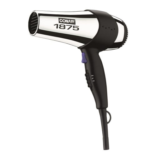 Conair Quiet Tone 1875 Hair Dryer - Black and Silver Amazon.com : Conair Hair Dryer, 1875W Full-Size Hair Dryer  main image 2