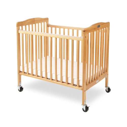 Mini Portable Wood Folding Crib, Natural