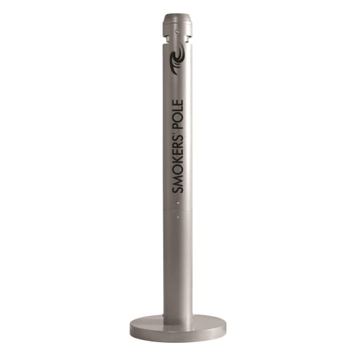 cigarette pole Rubbermaid Smokers Pole, Silver Metallic