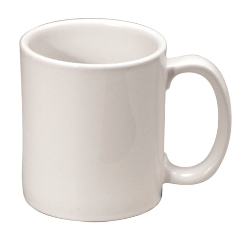 GuestSupply US | Oneida Buffalo China 11oz C-Handle Mug, Bright White  with Rolled Edge
