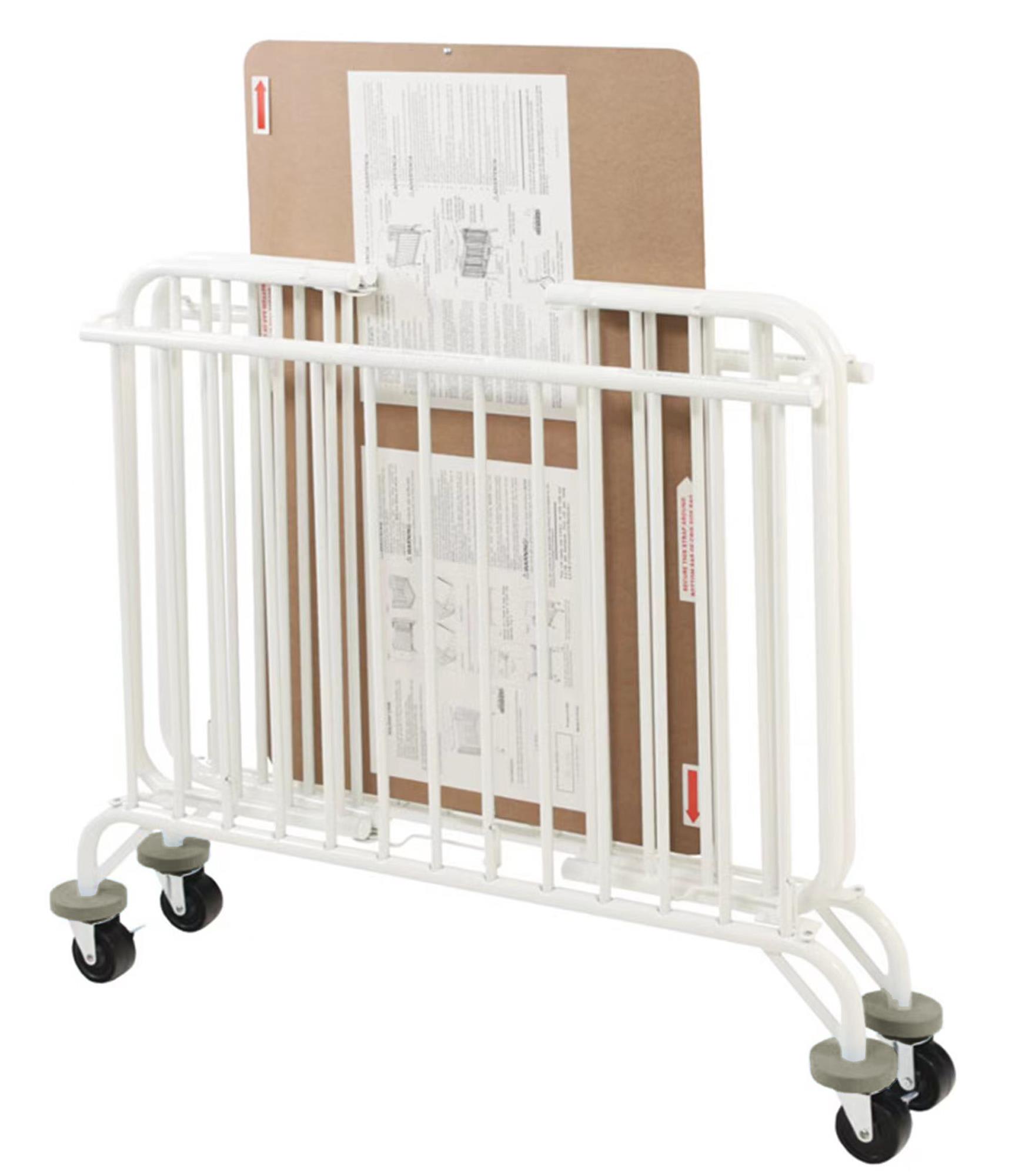 Baby ® Holiday Mini/Portable Folding Metal Crib Combo Set, White