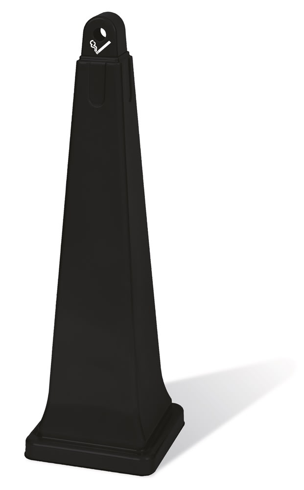 Rubbermaid Groundskeeper 36 Inch Smoking Management Cigarette Receptacle,  Black