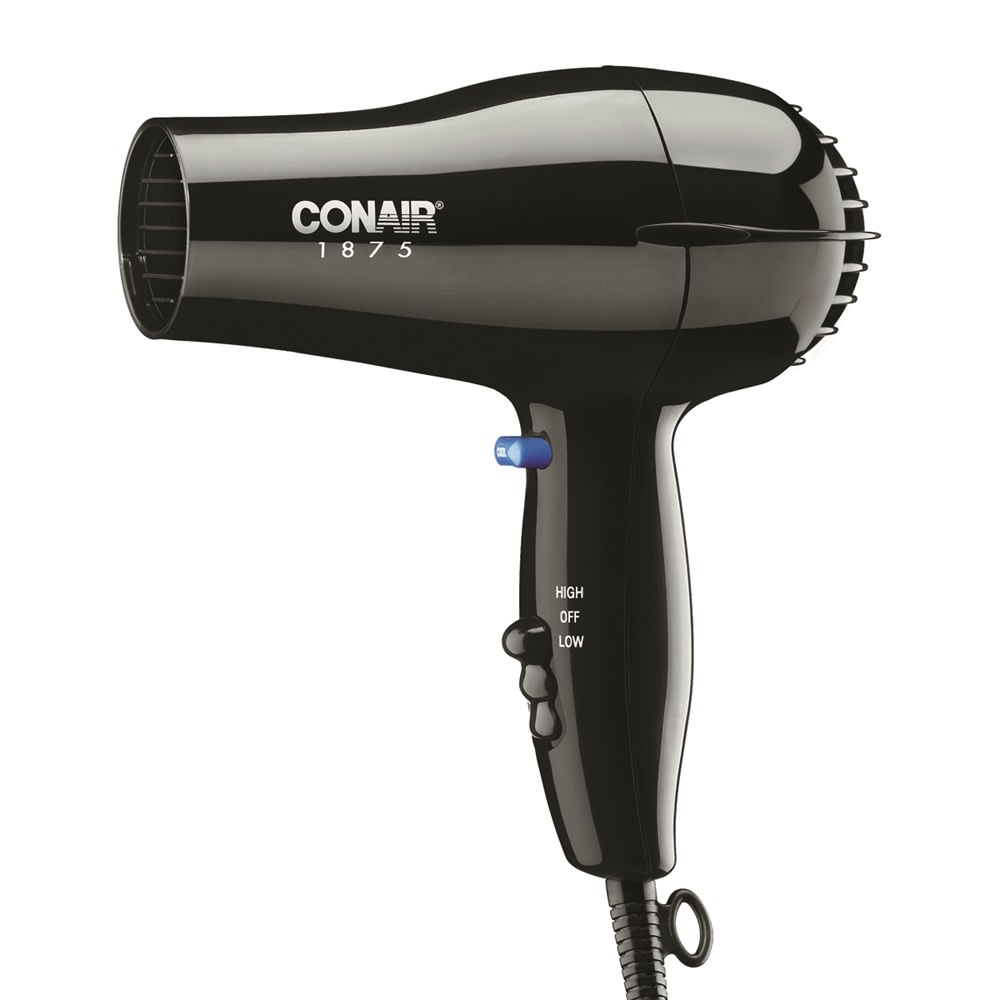 Conair Quiet Tone 1875 Hair Dryer - Black and Silver Amazon.com : Conair Hair Dryer, 1875W Full-Size Hair Dryer  main image 4
