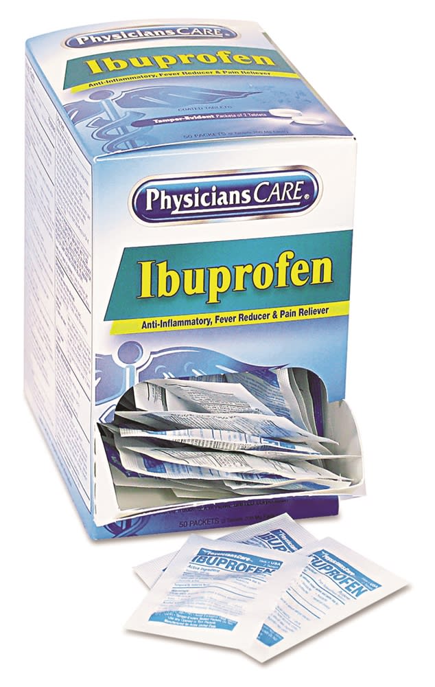 Ibuprofen Medication, Two-Pack, 50 Packs/Box Ibuprofen Medication, Two-Pack, 50 Packs/Box