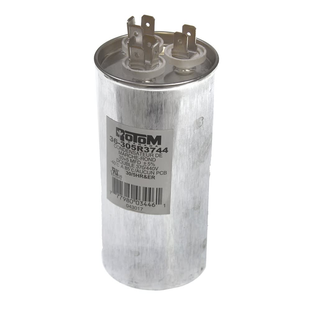 Dual Run Capacitor, 45/5Mfd, 370V, Round