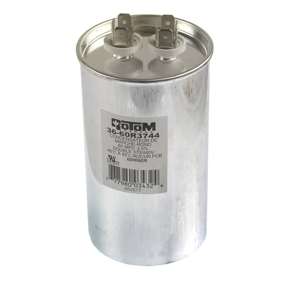 Rotom Made in Canada Motor Run Capacitor 36-7R3744, 7.5 MFD