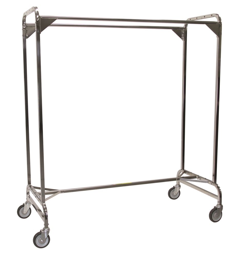 GuestSupply US | R&B Wire 60in Garment Rack, Double Pole, Chrome