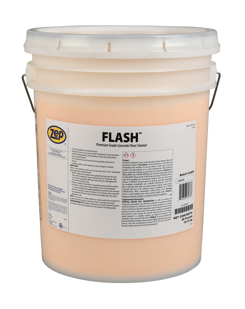 GuestSupply US | Flash Premium Grade Concrete Floor Cleaner, 40 lbs