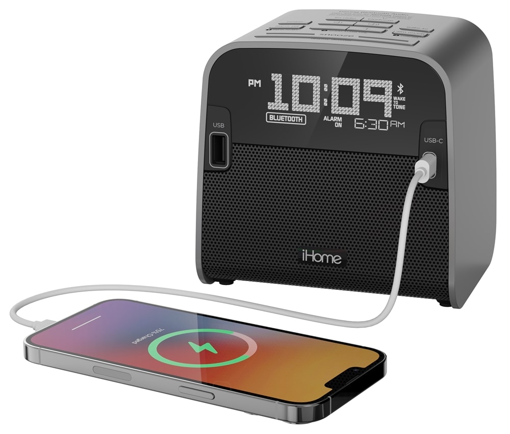 GuestSupply US iHome HBN22V2G Bluetooth Alarm Clock with with