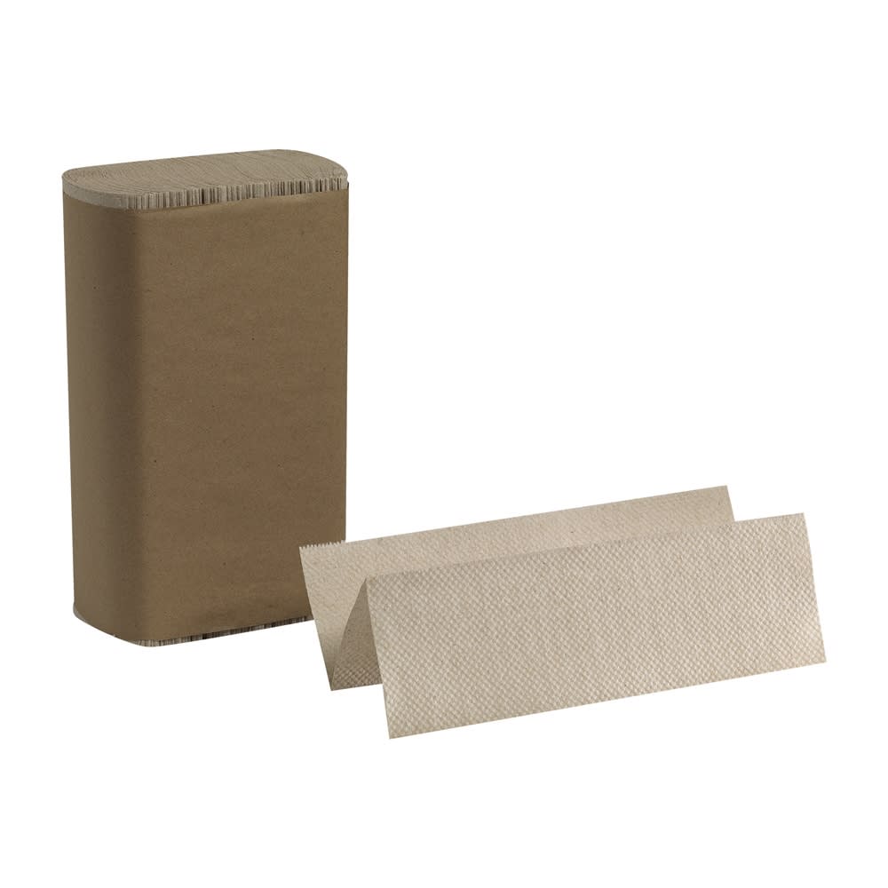 GuestSupply US | Pacific Blue Basic Recycled Multifold Paper Towels, Brown,  250 Towels Per Pack, image size:1000x1000