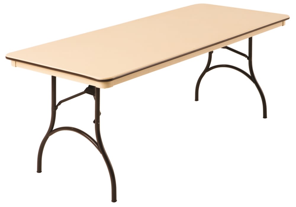 Mity-Lite® ABS Folding Table, Offset Conference Legs, 18x96, Beige