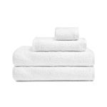 100% Cotton, Oxford White Classic Bath Towels Bulk -22x 44, 24x 50