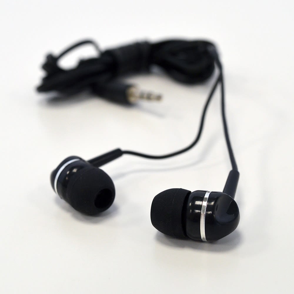 GuestSupply US | Single Use Ear Buds, Black/Silver