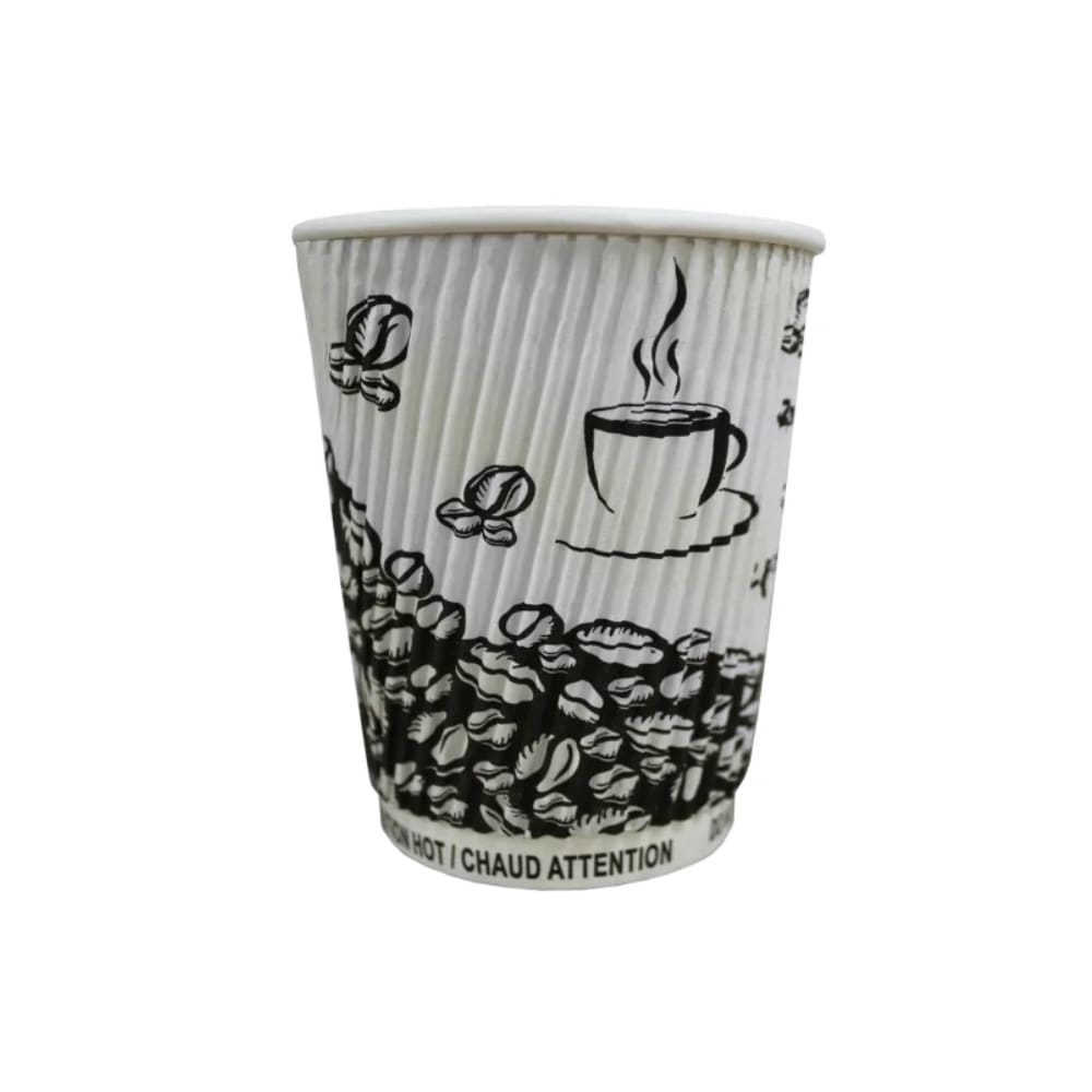 GuestSupply US | Ripple Cafe Paper Hot Cup, Cream Coffee Design, 9oz ...