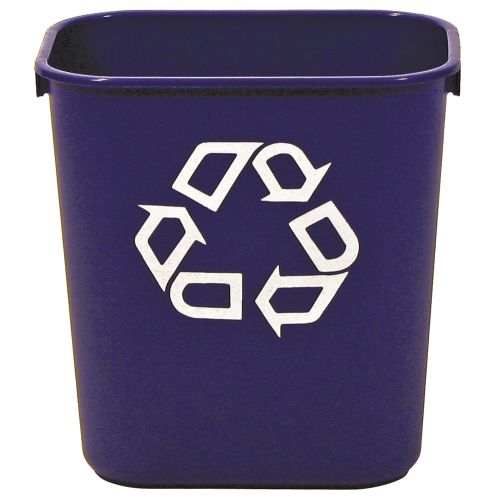 Rubbermaid Commercial Products Fg295773Blue Plastic Resin Deskside Recycling Can, 10 Gallon/41 - View #6