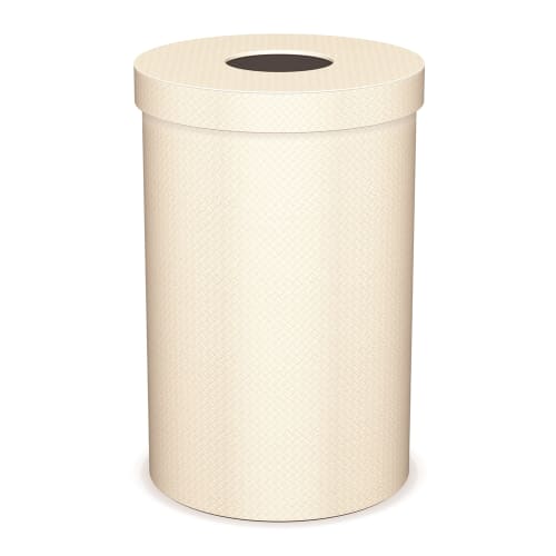 GuestSupply US | Jumbo Woven Round Hamper, Ivory