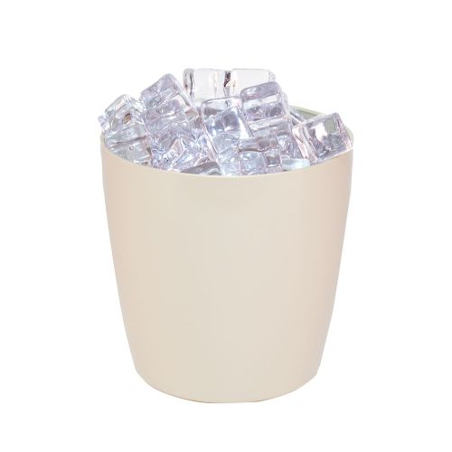 GuestSupply US | Essential 3 Quart Round Ice Bucket without Handles, Sand