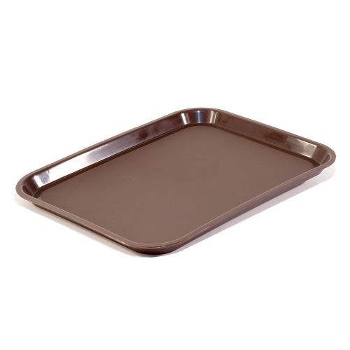 GuestSupply US | Essential Rectangular Tray with Round Corners, Walnut