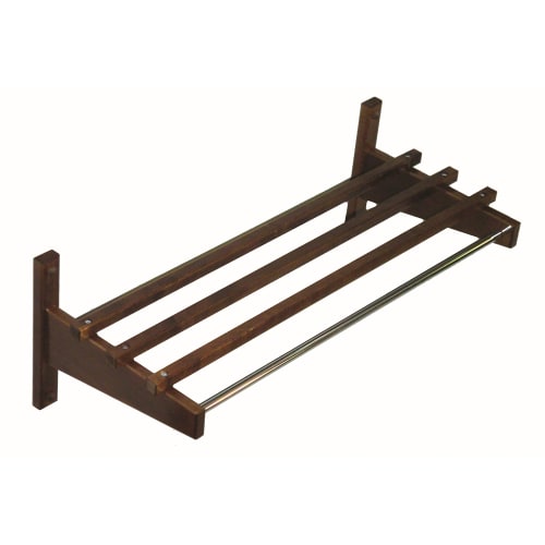 GuestSupply US | Wooden Coat Rack, 36in, Walnut Finish