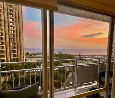 Sunset from the ocean view lanai