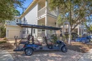 6-Seater Golf Car and 4 Adult Bikes 