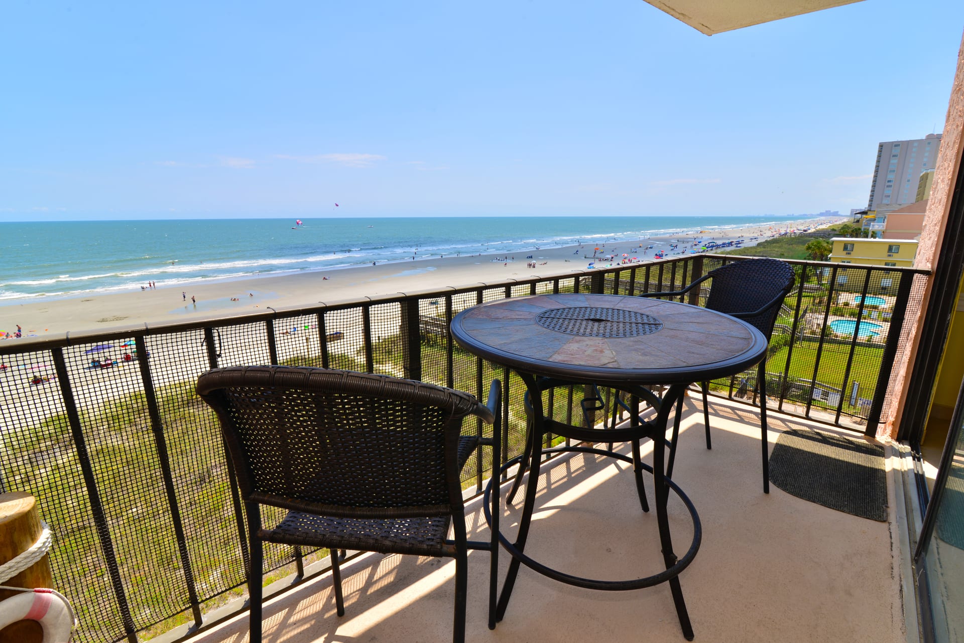 Ocean Breeze Balcony View of the Beach